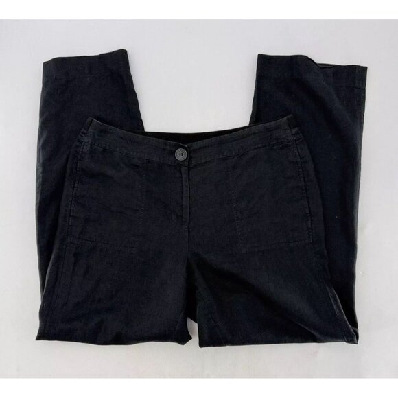 Chico’s Women’s 100% Linen‎ Wide Leg Lightweight Pants Sz 2 Office Career Work - Picture 3 of 8